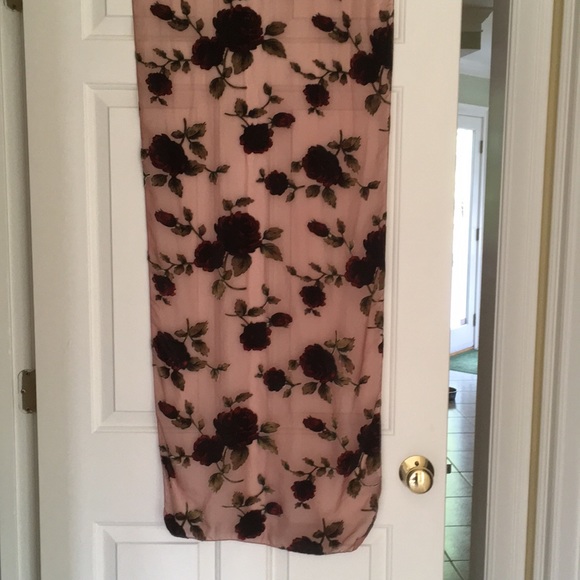 Fashion Scarf Velvet Rose Floral - Picture 2 of 5